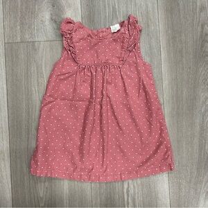 H&M Pink Corduroy Polka Dot Dress